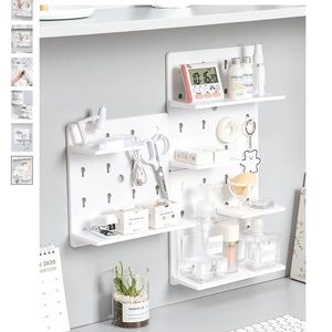 SHEIN Stick on White Shelves Set